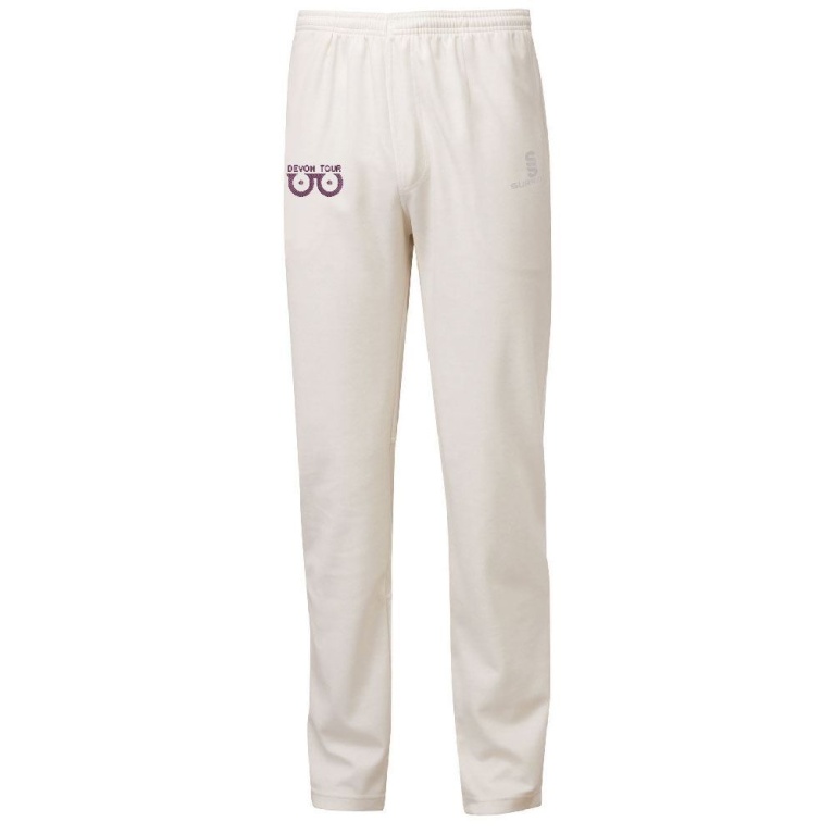TIFFIN TOURING SOCIETY WHITE PLAYING TROUSERS